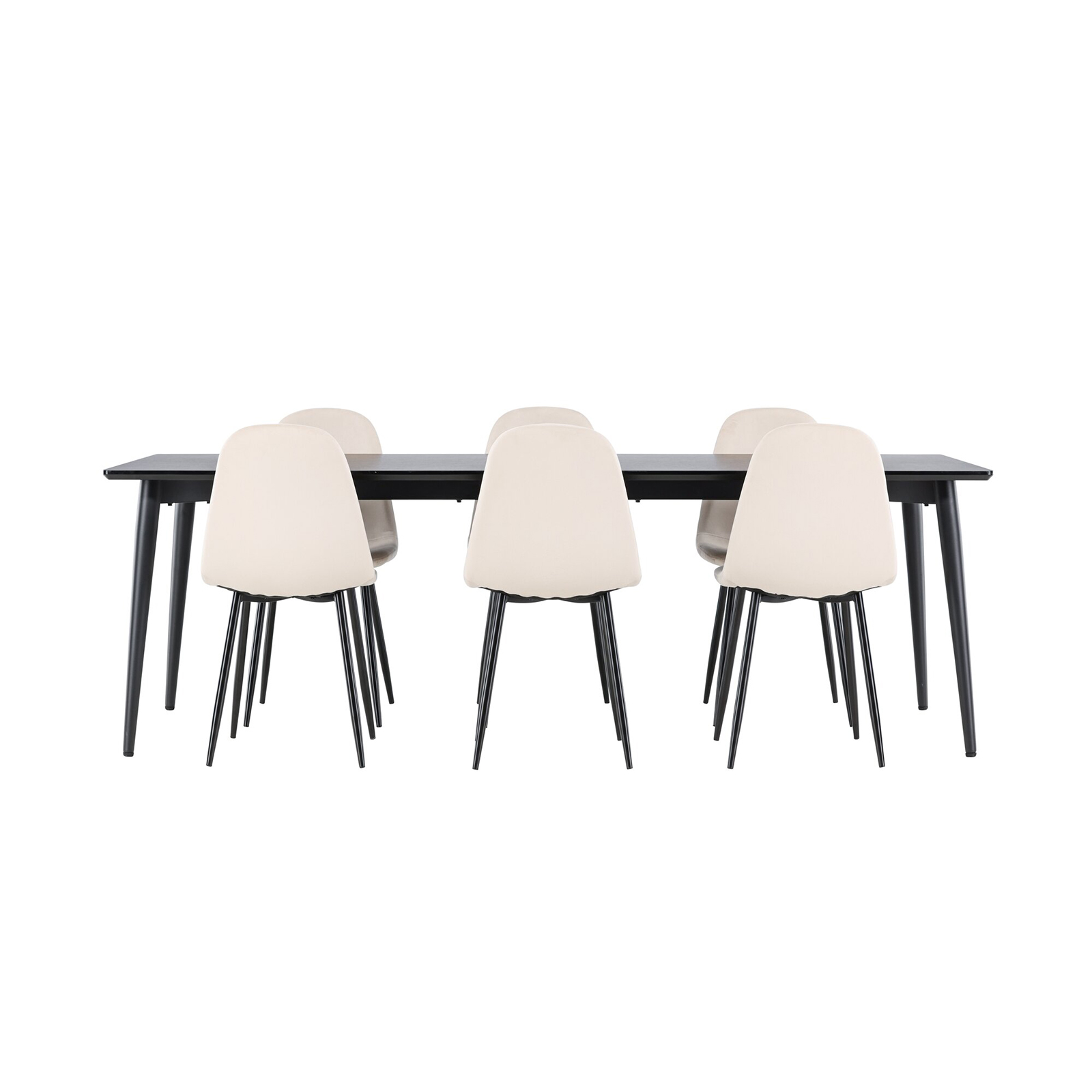 Spisegruppe Venture Home Ellis 230 med 6 stk Polar Stoler Fløyel