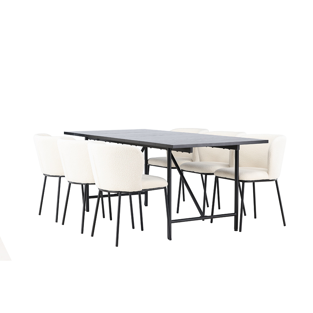 Spisegruppe Venture Home Astrid med 6 Edina Stoler