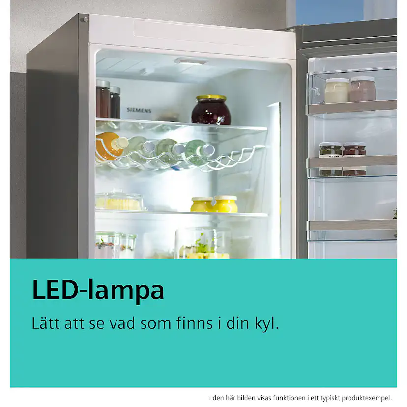 Frittstående Kjøleskap Siemens iQ300 KS36VVIDP1 med hyperFresh og LED-belysning