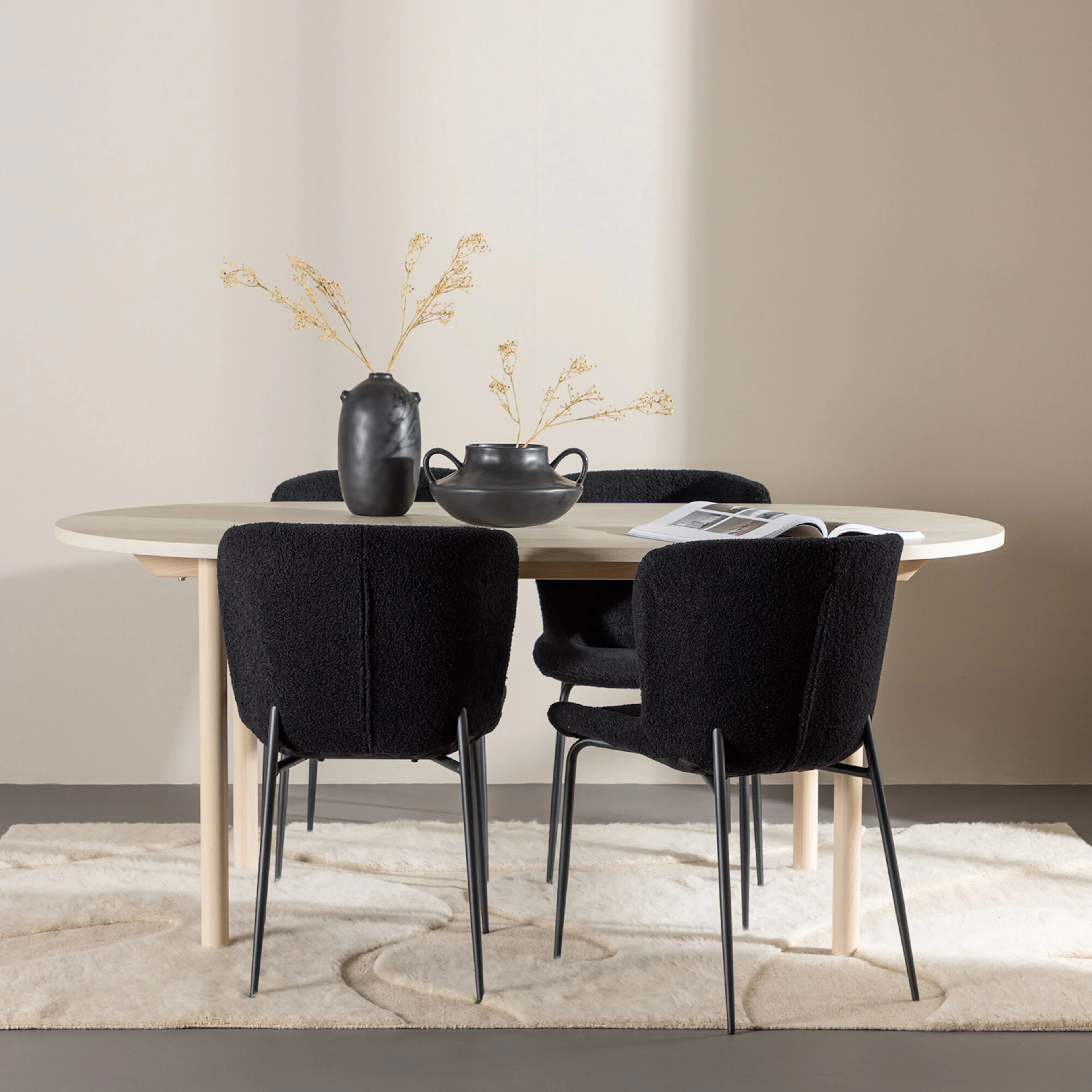 Spisegruppe Venture Home Andy 180 med 4 stk Modesto Stoler