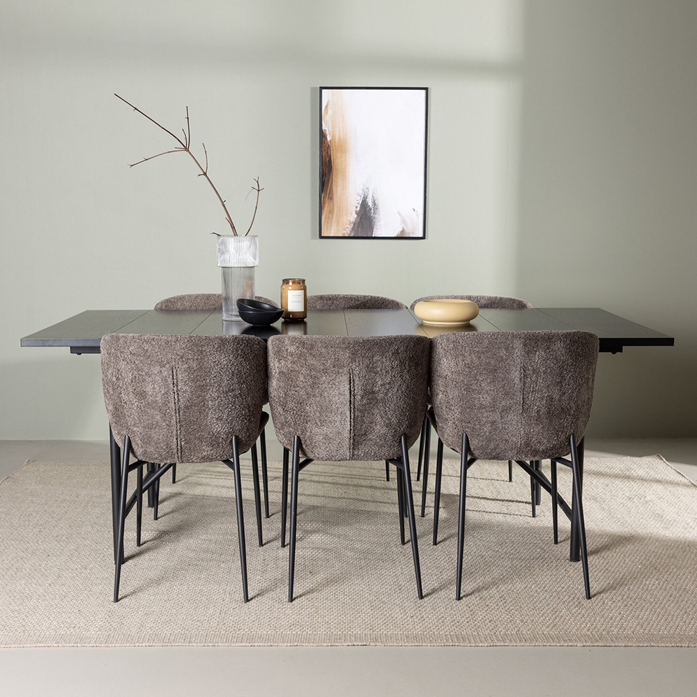 Spisegruppe Venture Home Astrid med 6 Modesto Stoler