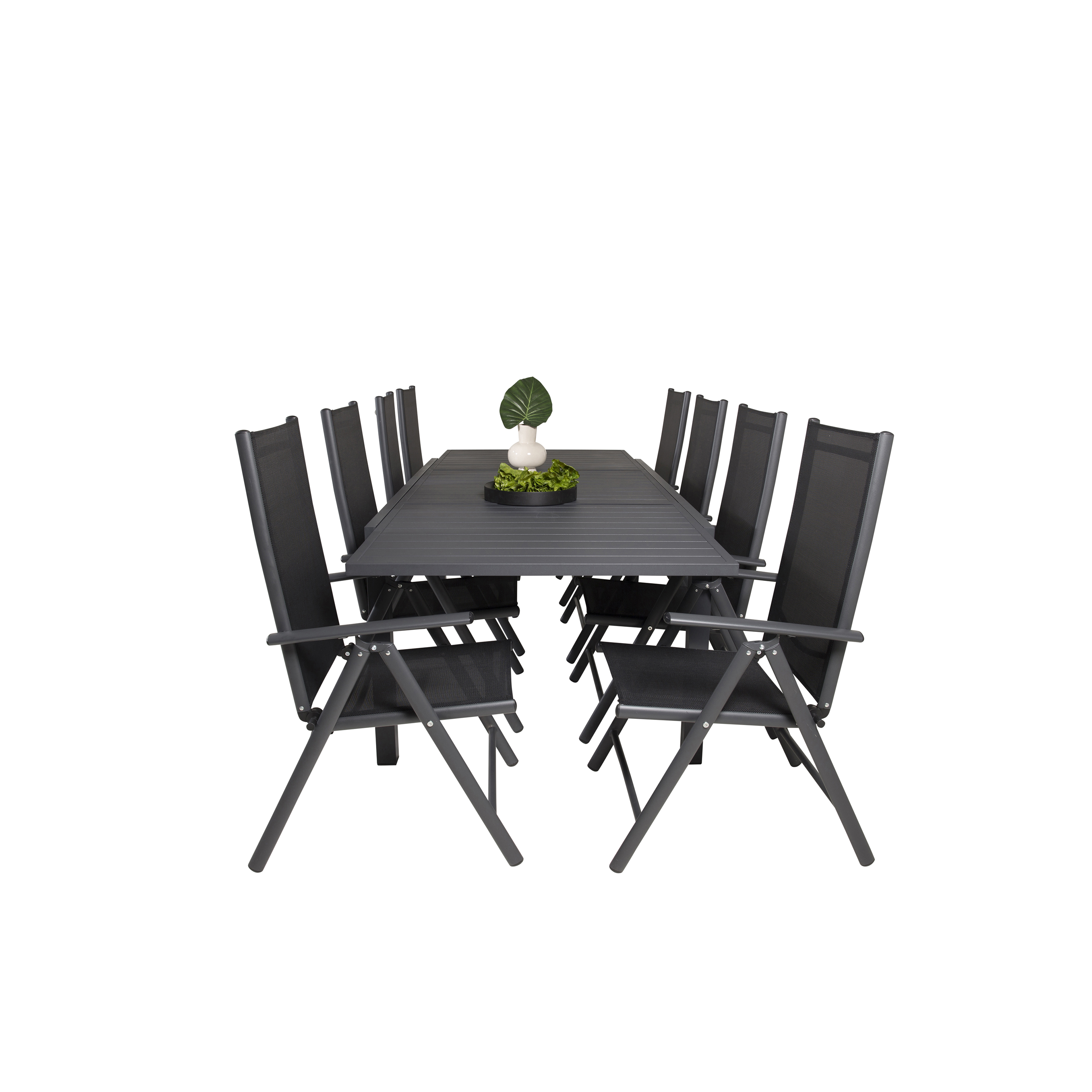 Spisegruppe Venture Home Madrid 160/240 med 8 Bront Spisestoler