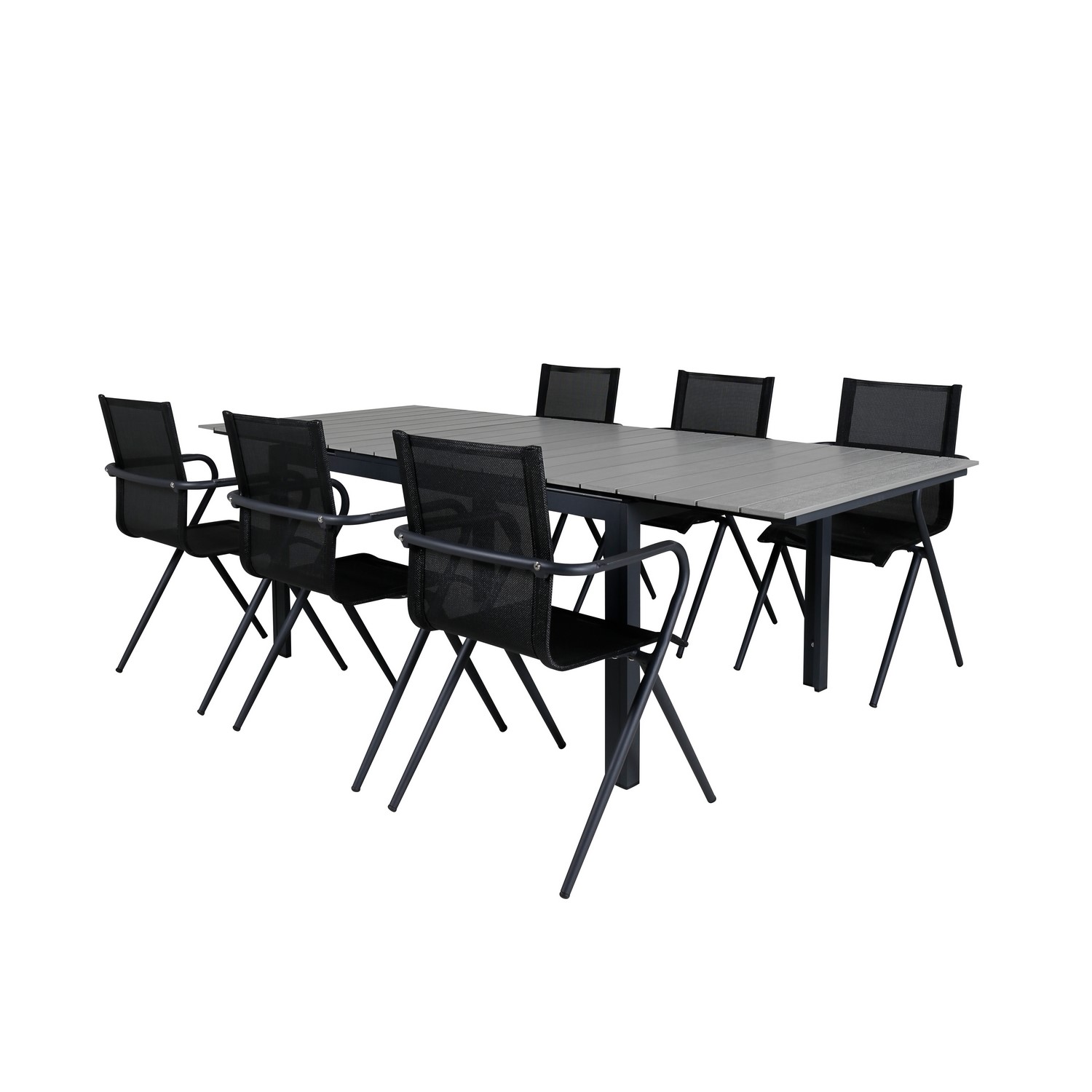 Spisegruppe Venture Home Lova 160 med 6 Aspen Spisestoler