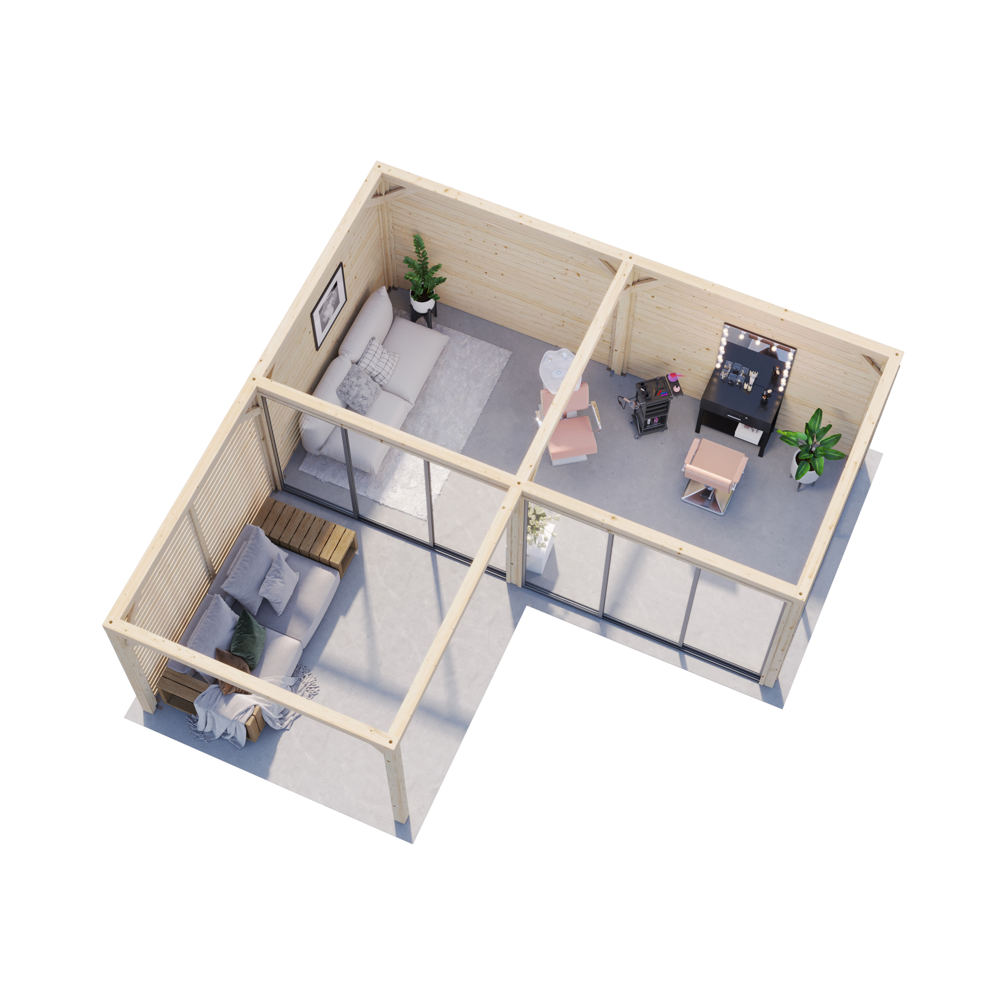 Hagestue Palmako Bianca 24,9 m2 Sett 214 Slide
