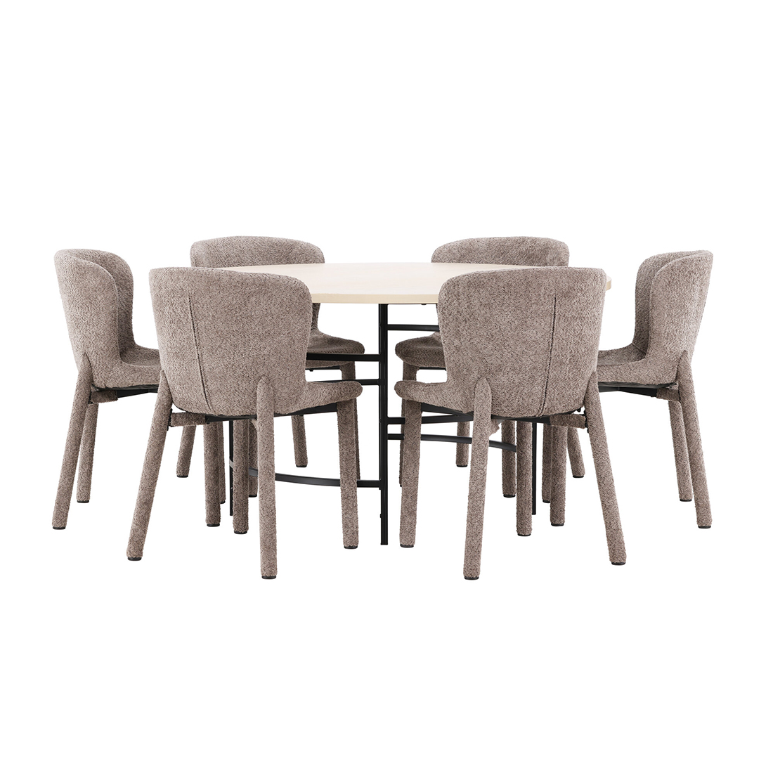 Spisegruppe Venture Home Copenhagen Ø140 cm med 6st Astoria Spisestoler
