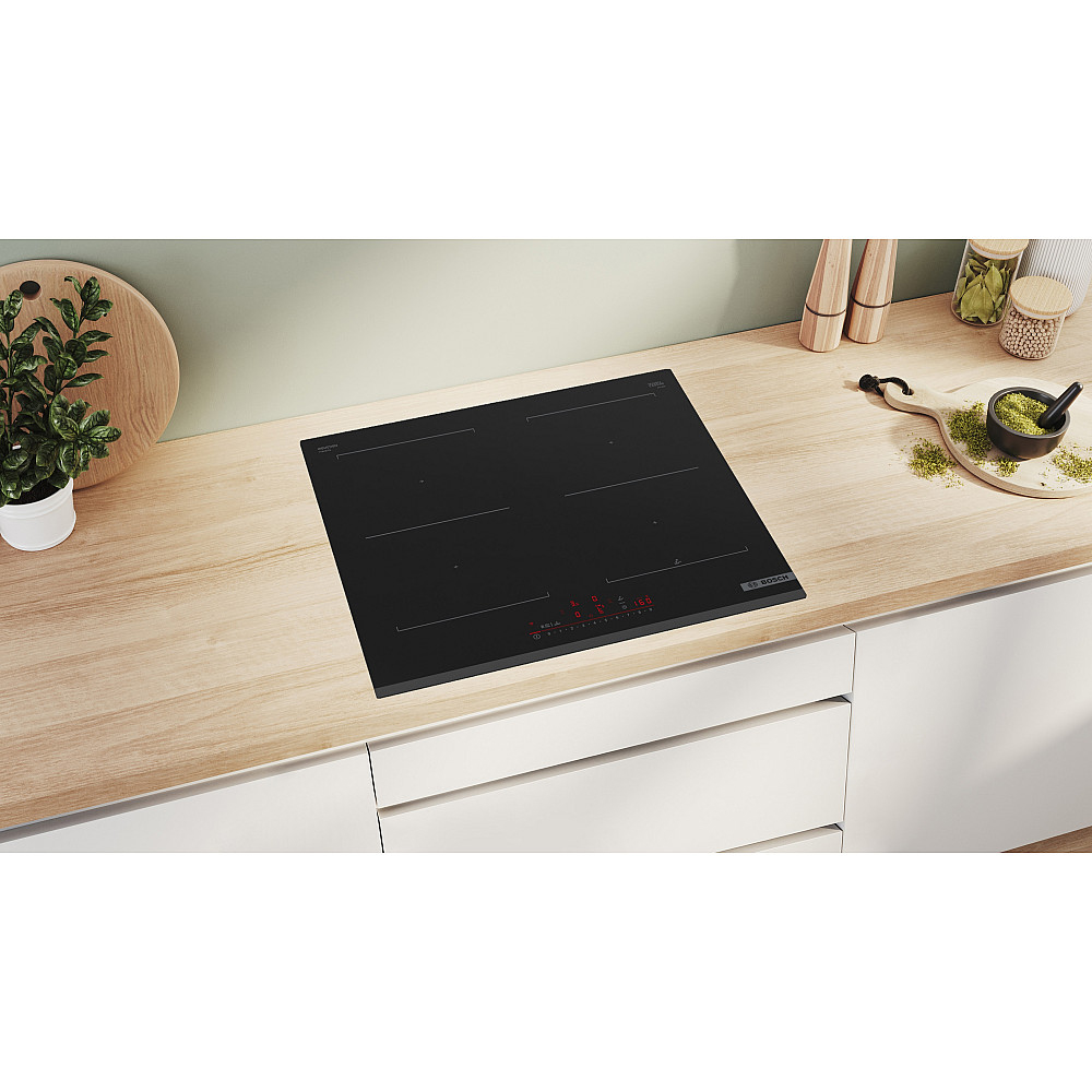 Induksjonstopp Bosch Serie 6 PVQ631HC1E Sort 60cm Automatisk Vifte