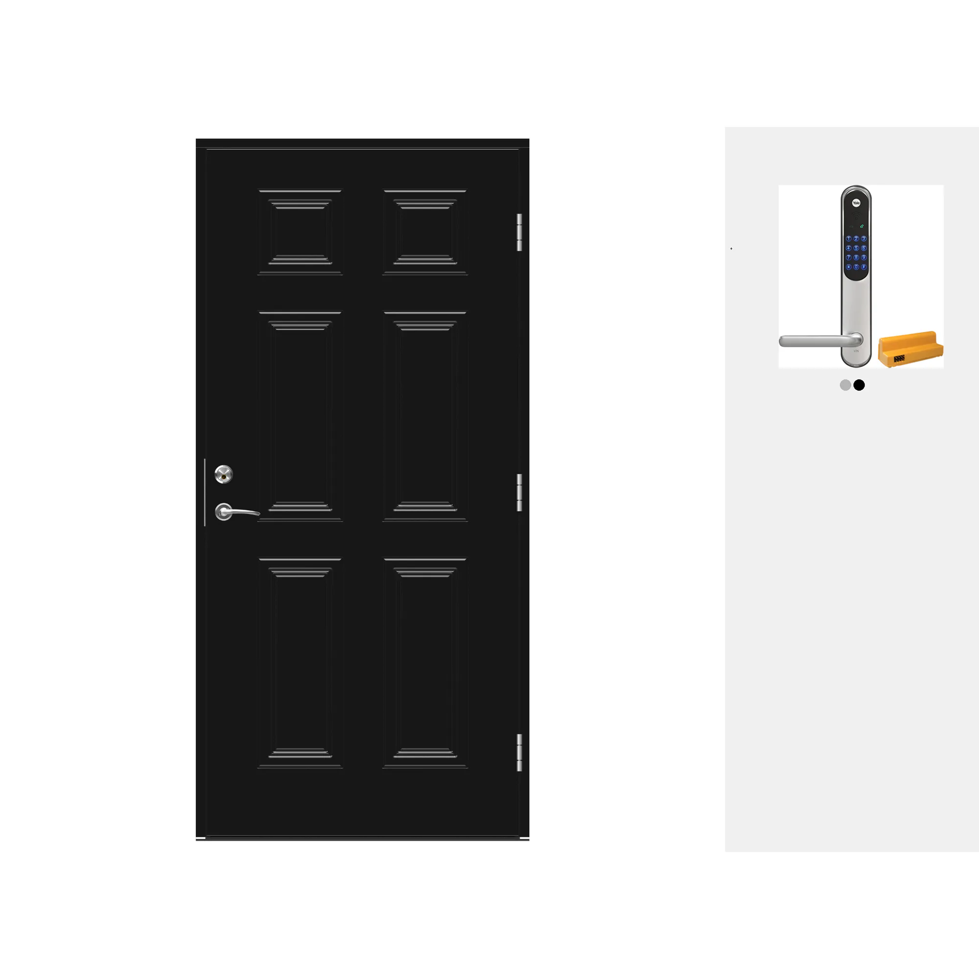 Ytterdør Swedoor Advance-Line Classic Ravel med Yale Doorman Classic Home