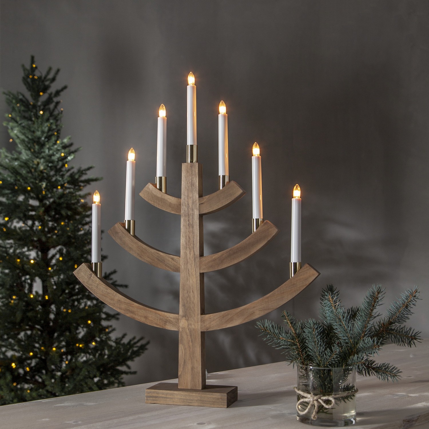 Ljusstake Gillian brun Brun