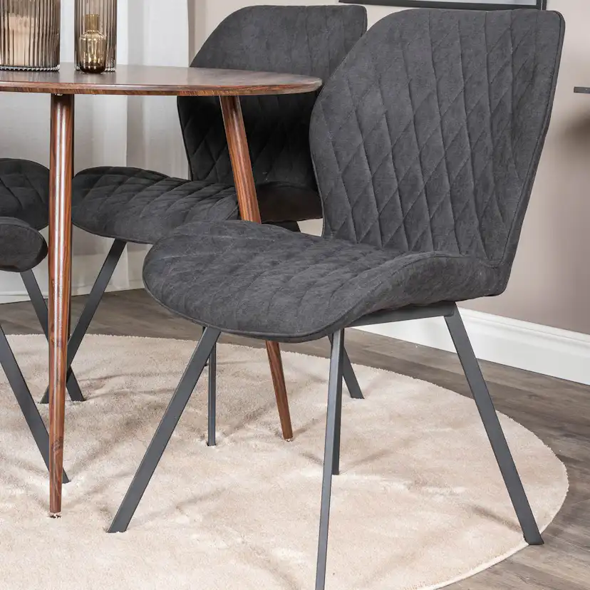 Spisegruppe Venture Home Plake med 4 Geneva Stoler Rundt