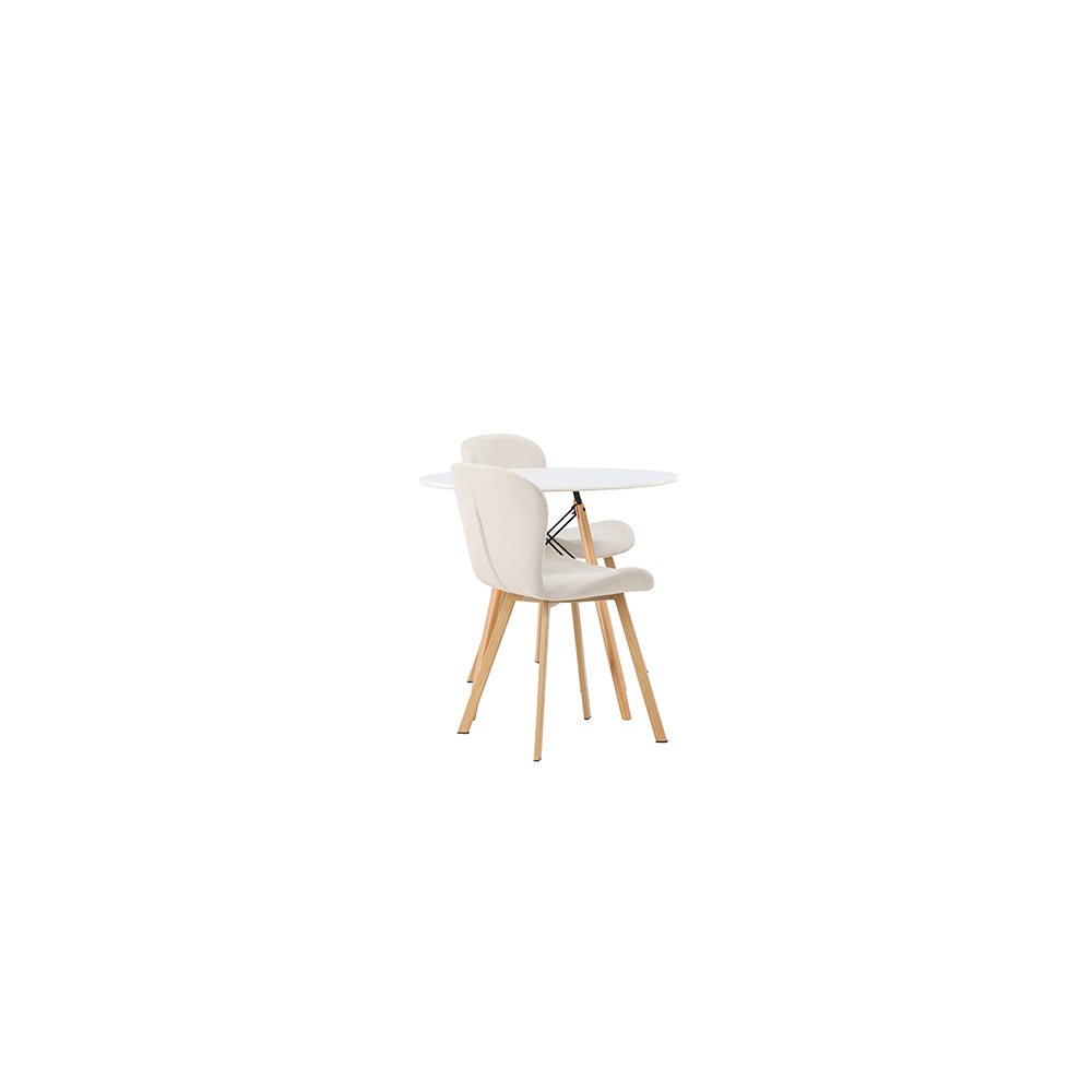 Spisegruppe Venture Home Danburi Ø60 cm med 2 stk Lilja Stoler