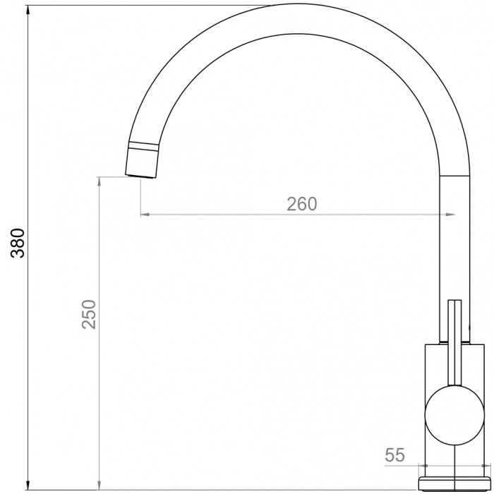 Kjøkkenbatteri Strand Stainless Solid SO-1007E