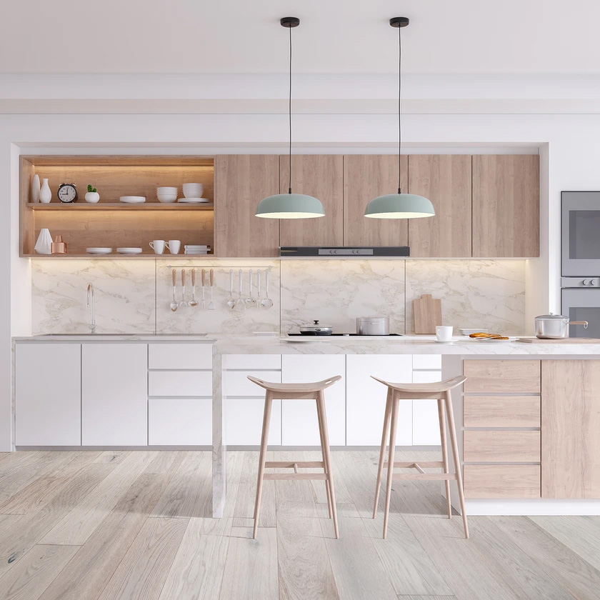 Parkettgulv NQD Oak Latte 5G Mattlakk 1-Stav