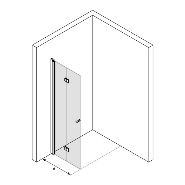 Dusjdør Hietakari Classic 103 Foldbar