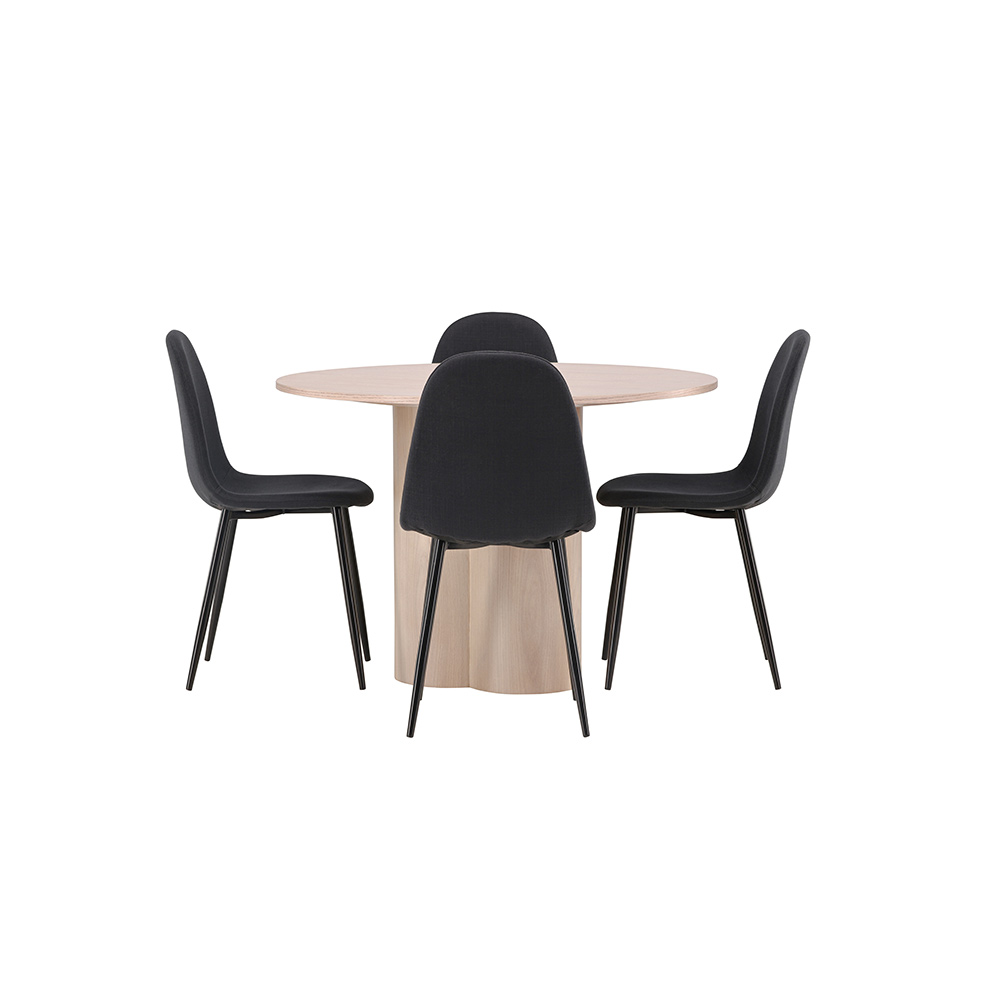 Spisegruppe Venture Home Olivia med 4 Polar Stoler Natur