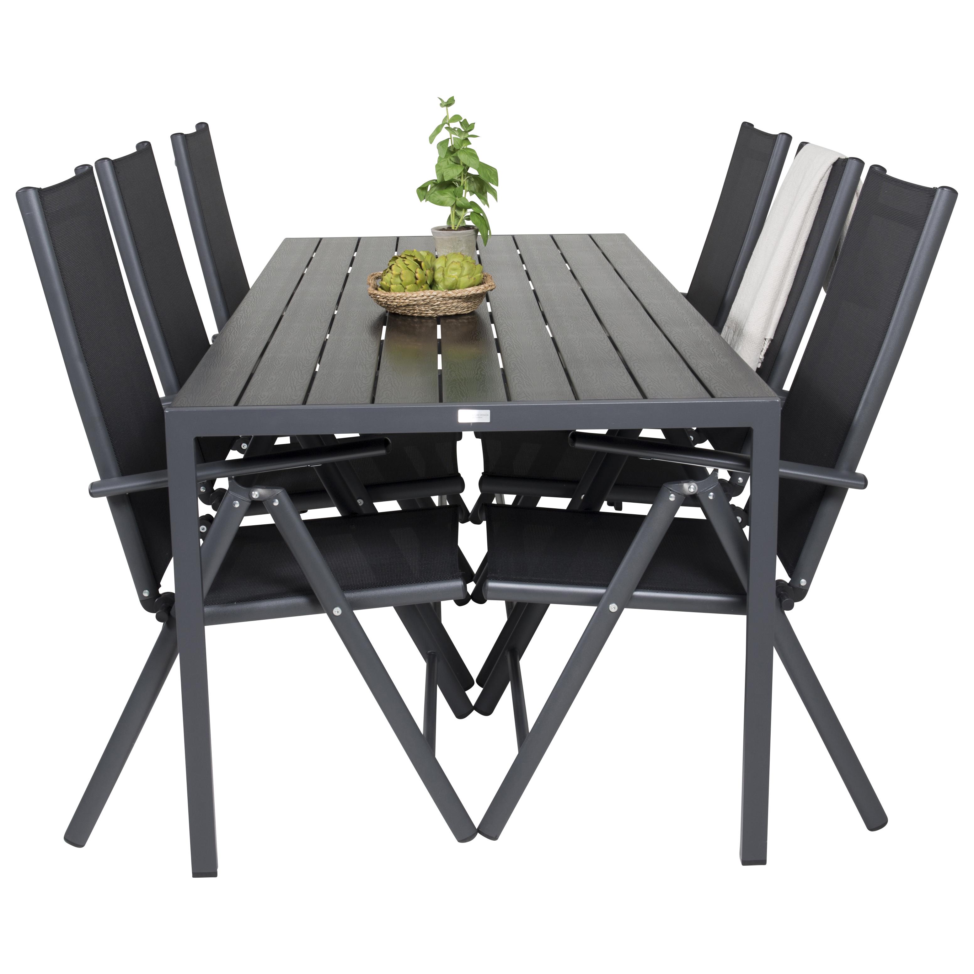 Spisegruppe Venture Home Bront 205 med 6 Bront Spisestoler