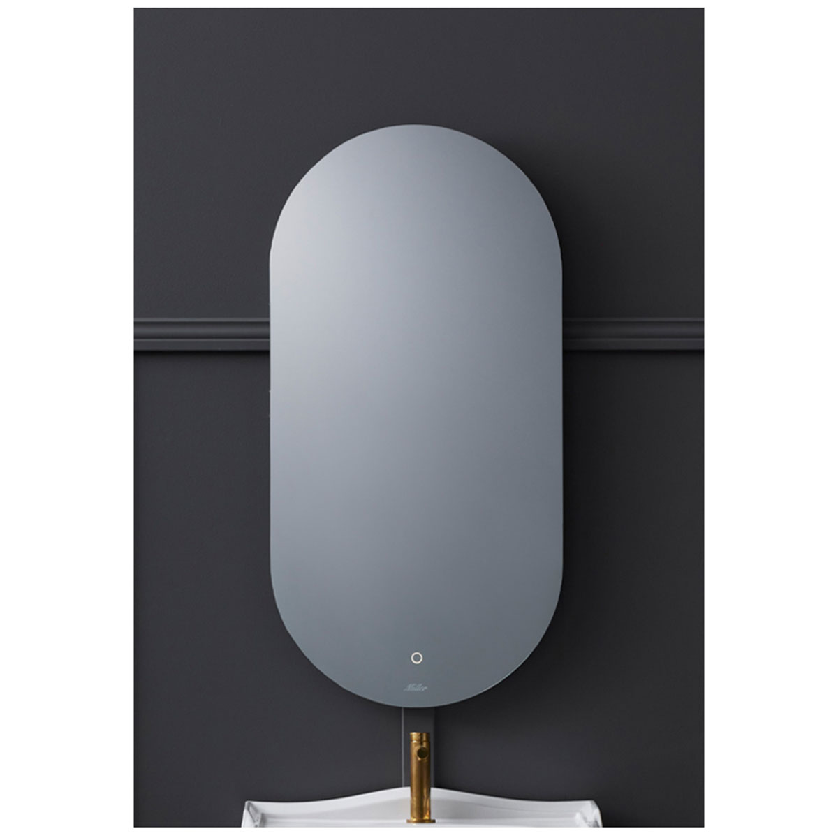 Badrumsspegel Miller Badrum Ambient Touch Oval