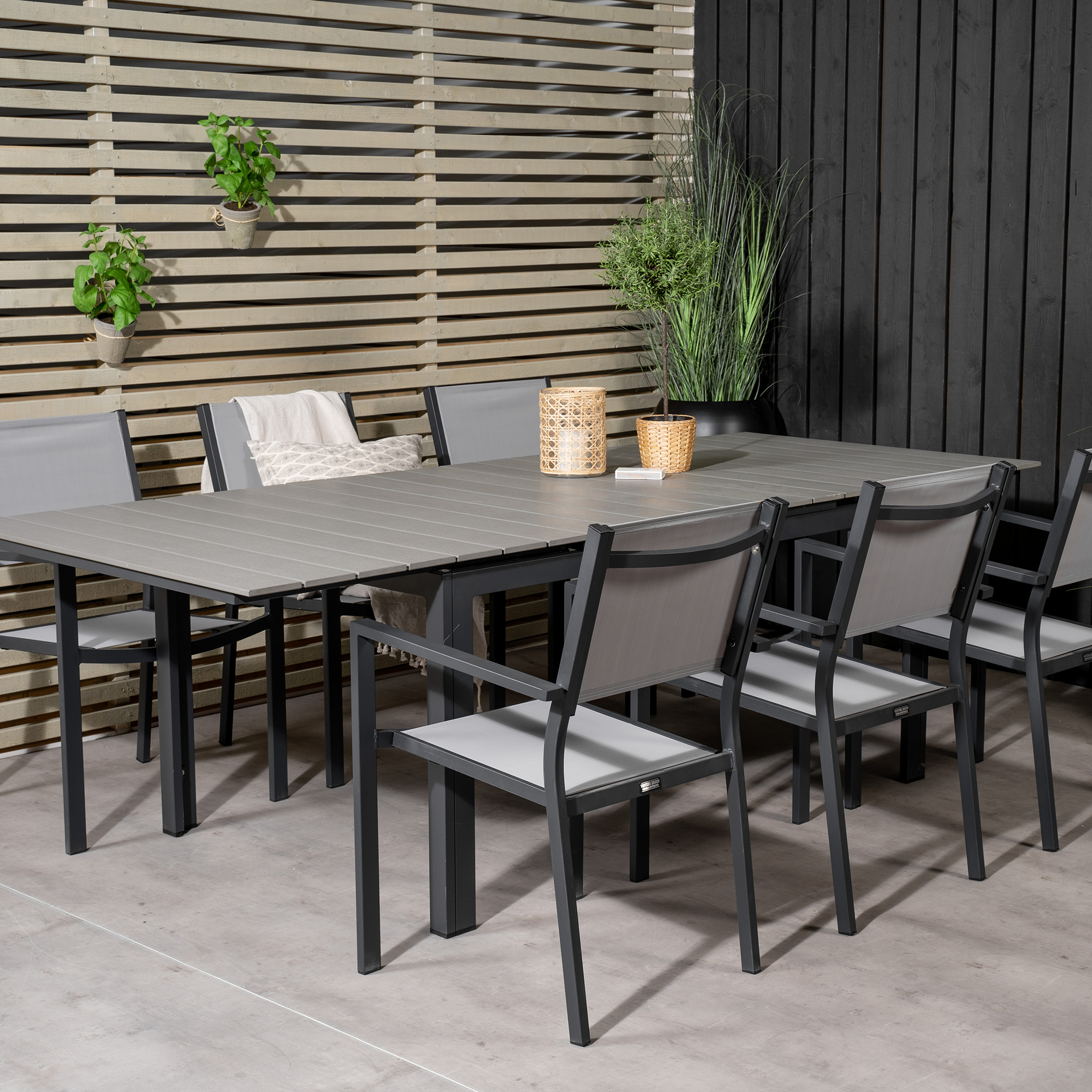 Spisegruppe Venture Home Lova 160/240 med 6 Copacabana Lenestoler