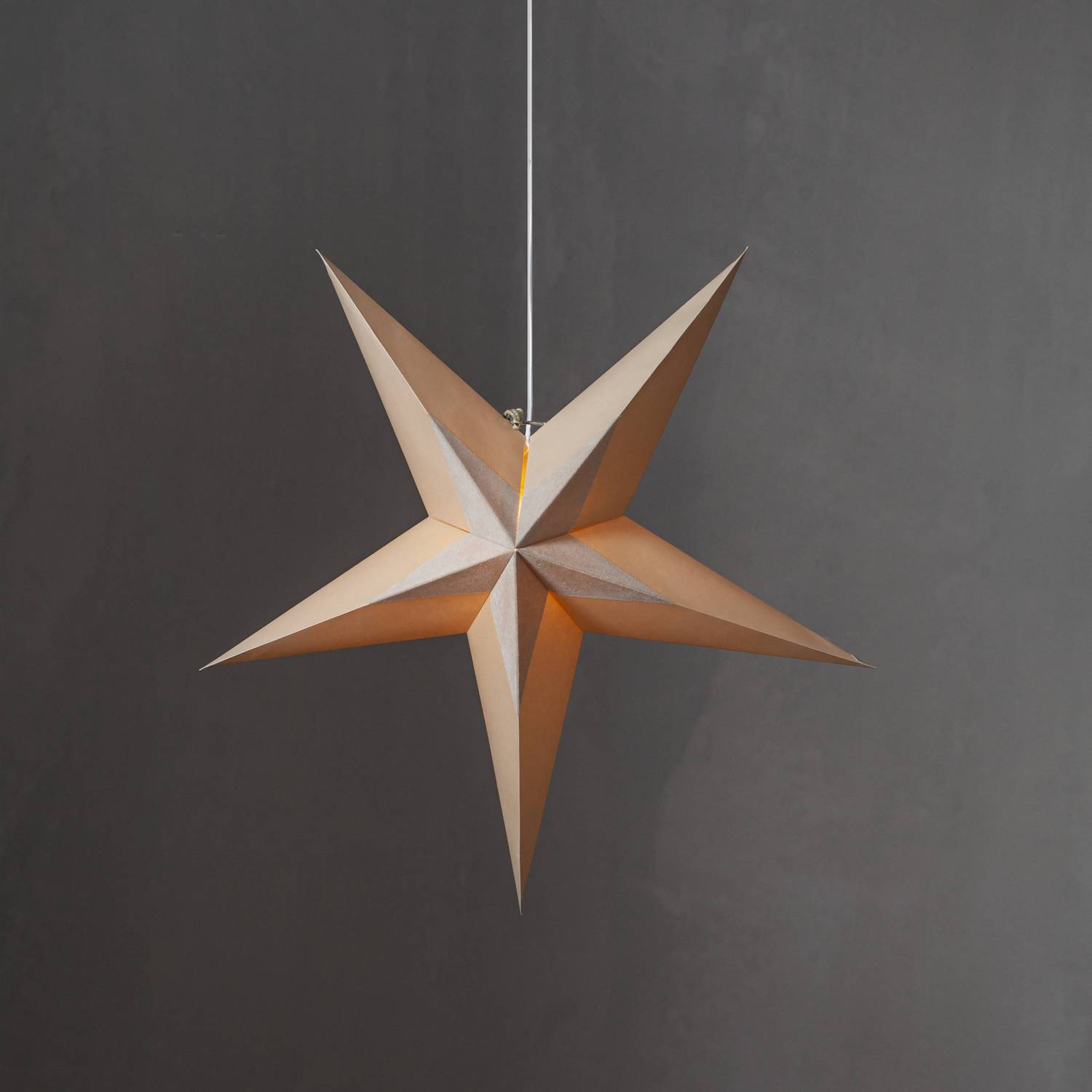 Pappersstjarna Diva Beige