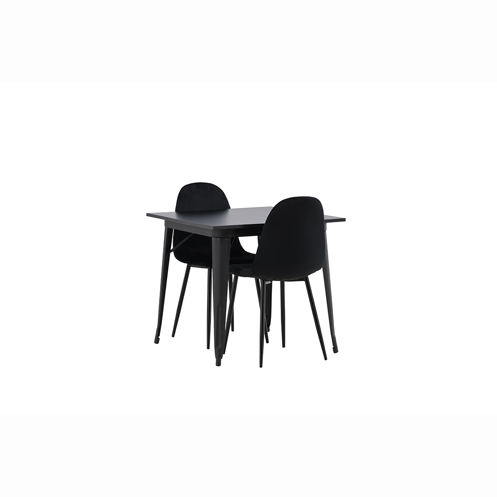 Spisegruppe Venture Home Tempe med 2 Polar Stoler Fløyel