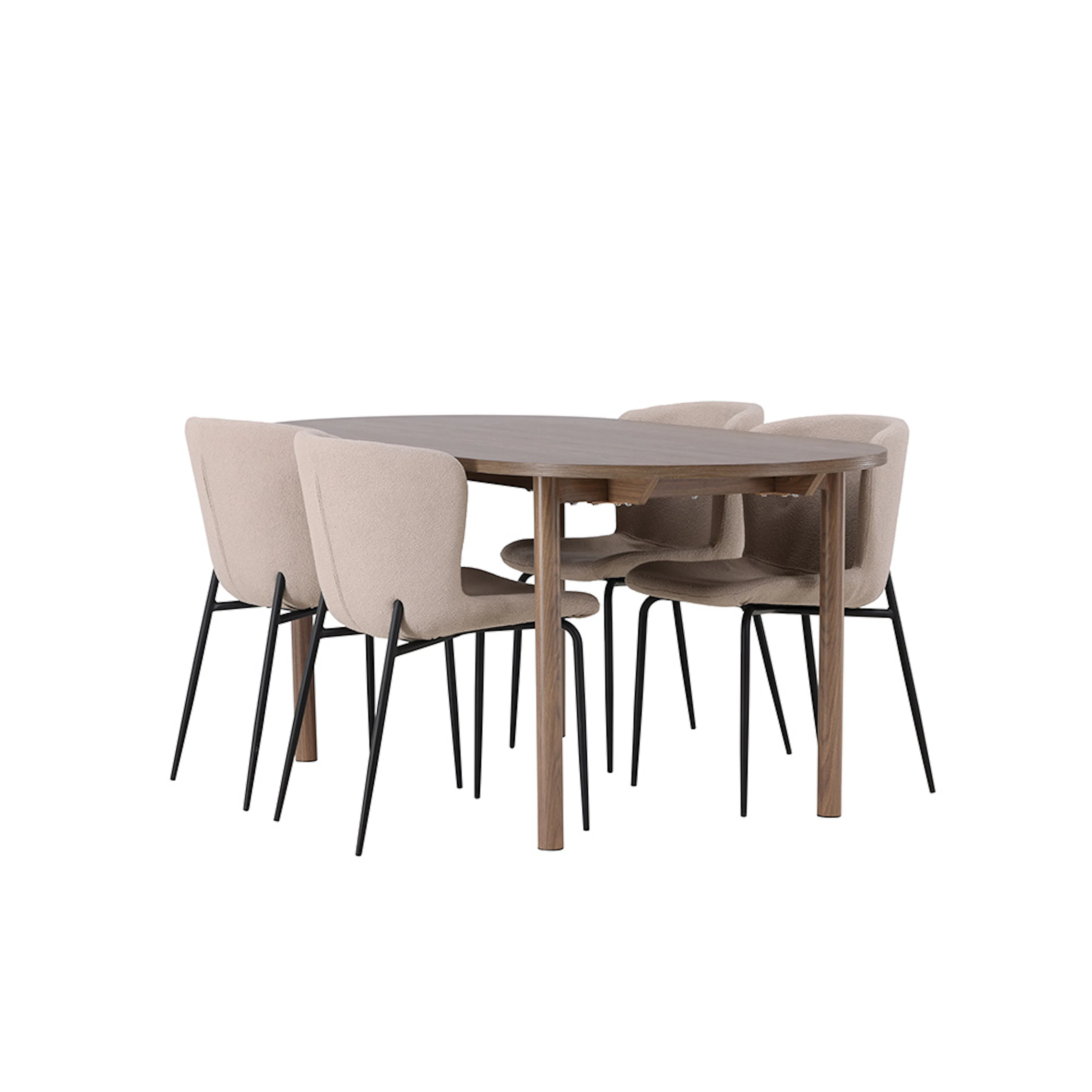 Spisegruppe Venture Home Andy med 4 Modesto Stoler