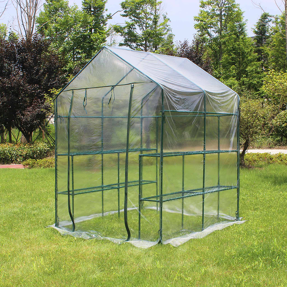 Plastdrivhus Metalcraft 8 hyller Transparent