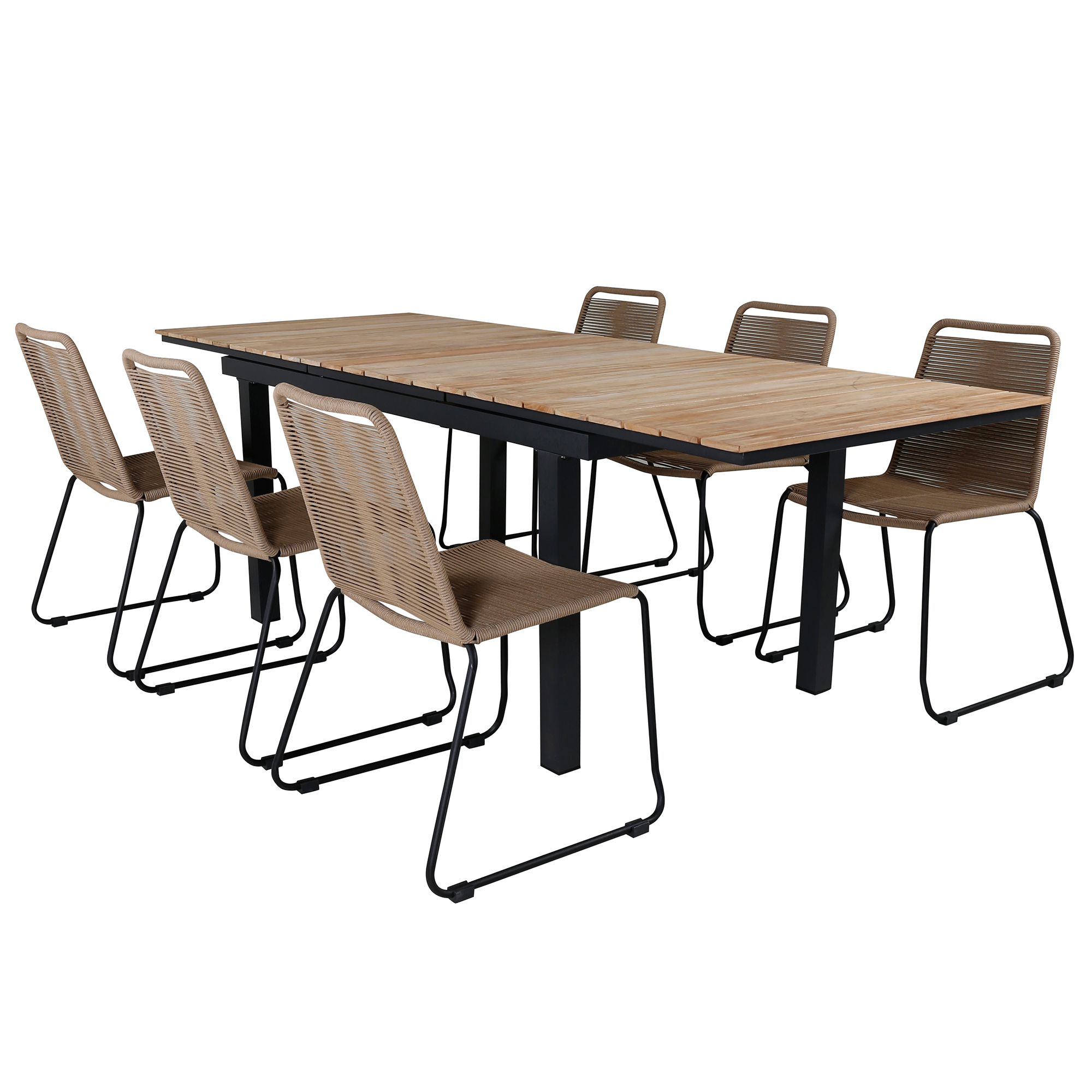 Spisegruppe Venture Home Mendi med 6 Levi Stoler