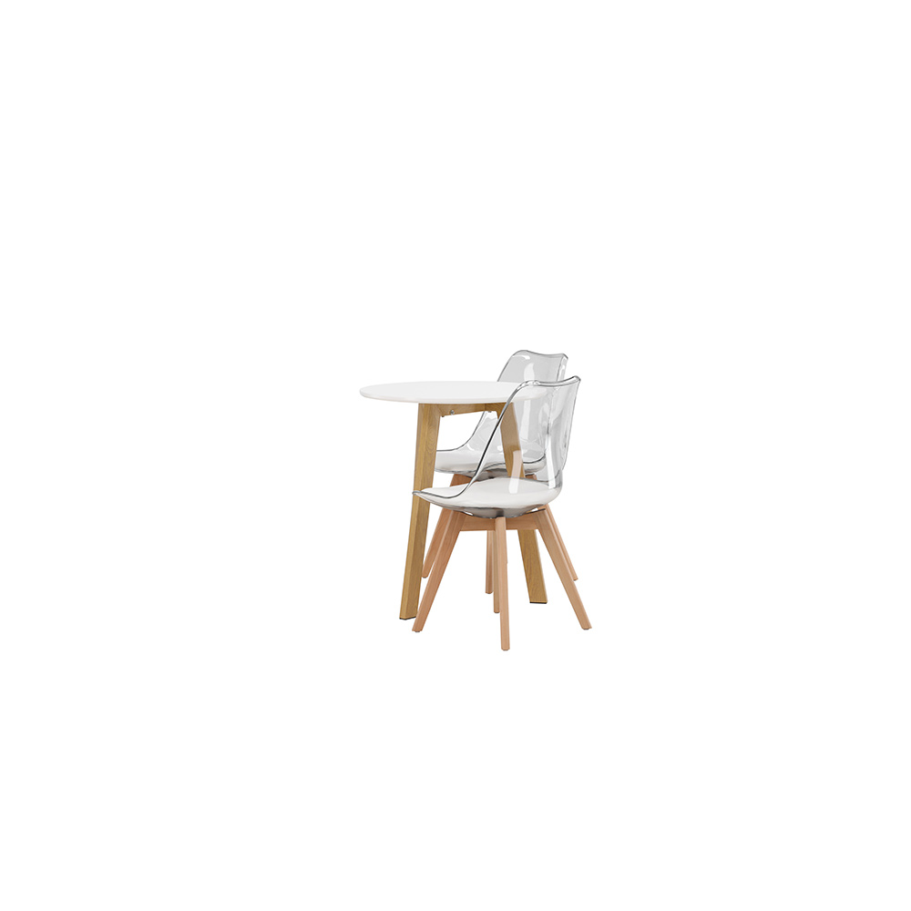 Spisegruppe Venture Home Leonora Ø65 cm med 2 stk Edvin Stoler