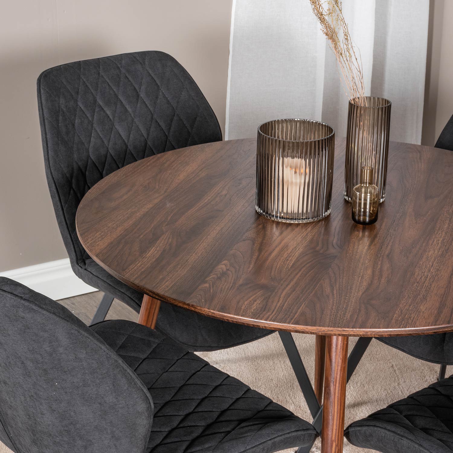 Spisegruppe Venture Home Plake med 4 Geneva Stoler Rundt