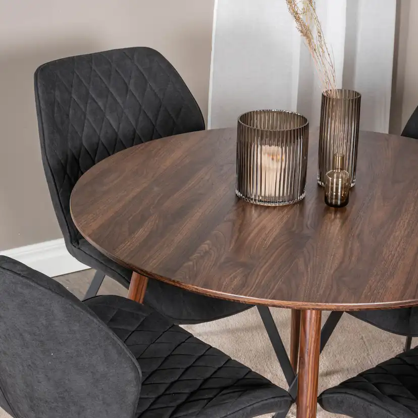 Spisegruppe Venture Home Plake med 4 Geneva Stoler Rundt