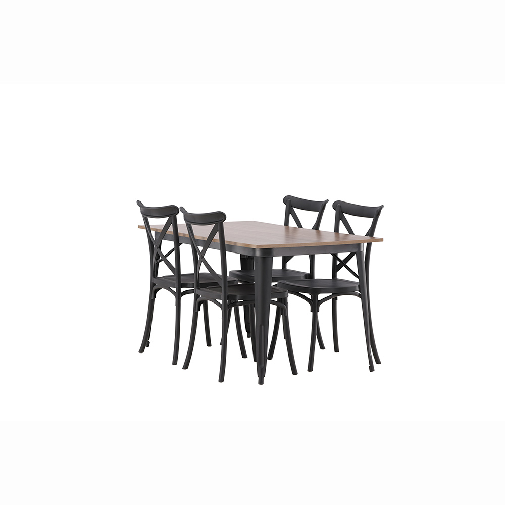 Spisegruppe Venture Home Tempe med 4 Crosett Stoler