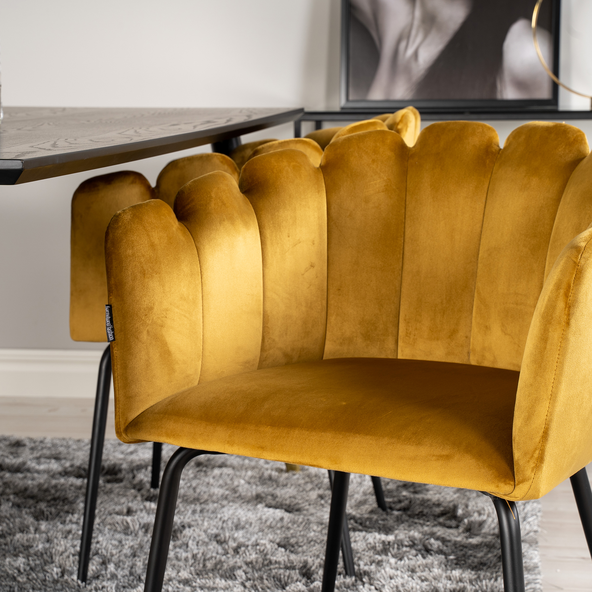 Spisegruppe furniture/fashion Disa med 4 Limhamn Rektangulært Stoler