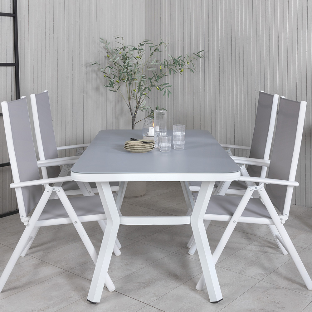 Spisegruppe Venture Home Vyn med 4 Bend Spisestoler