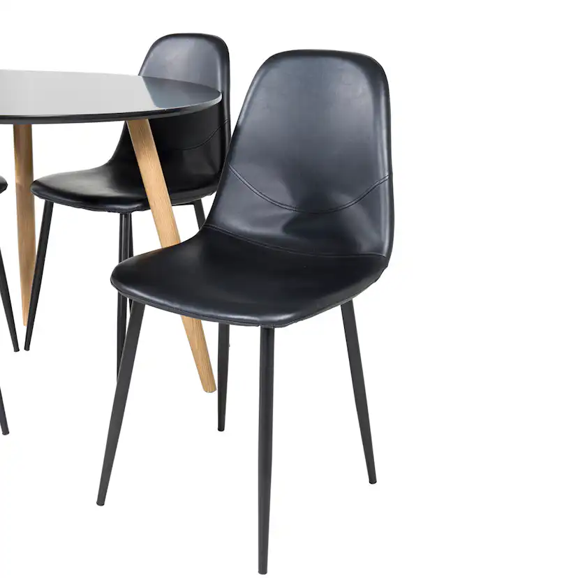 Spisegruppe Venture Home Polar Ø100 cm med 4st Plaza Spisestoler