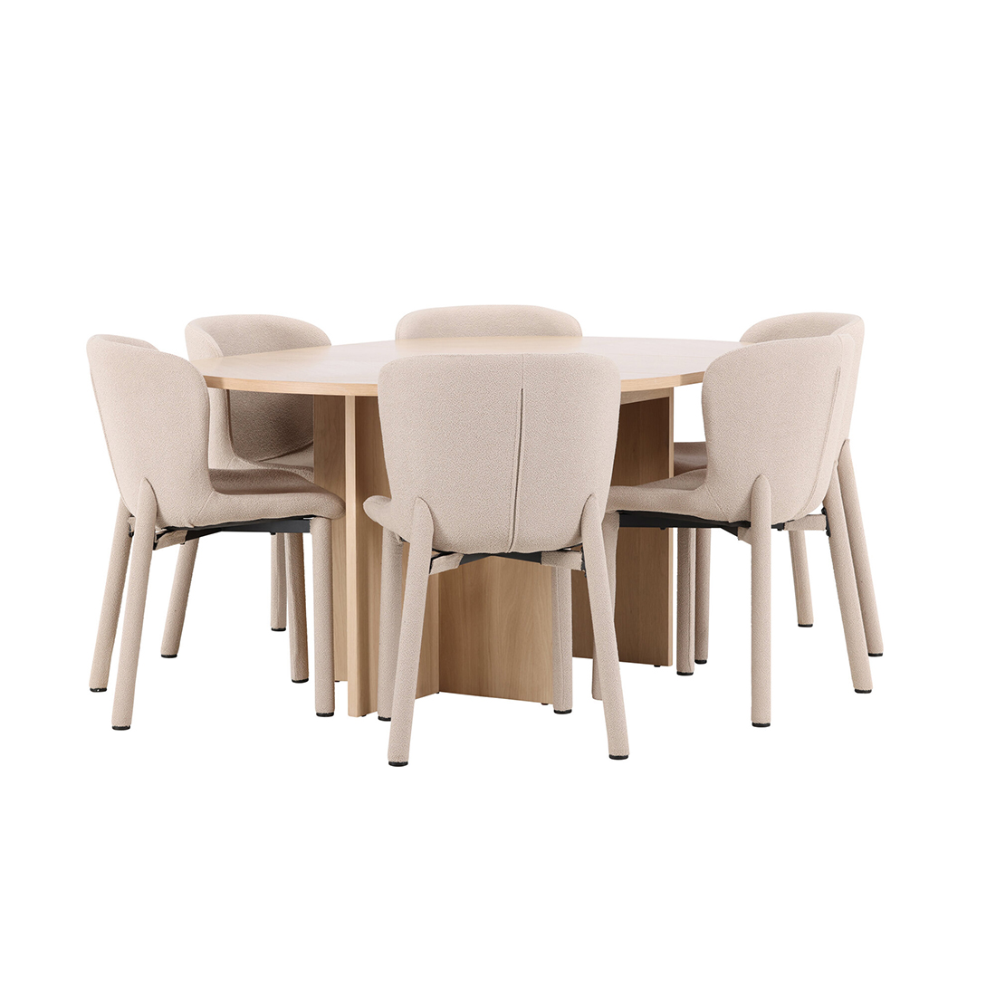 Spisegruppe Venture Home Strada Ø120 cm med 6st Astoria Spisestoler