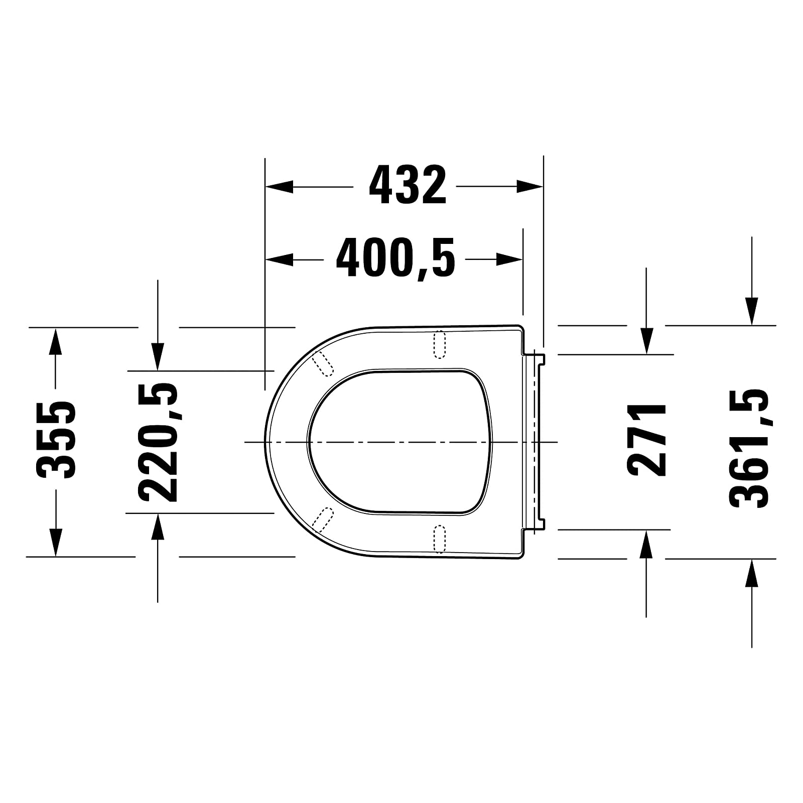 Toalettsits Duravit ME by Starck 002019 Mjukstängande