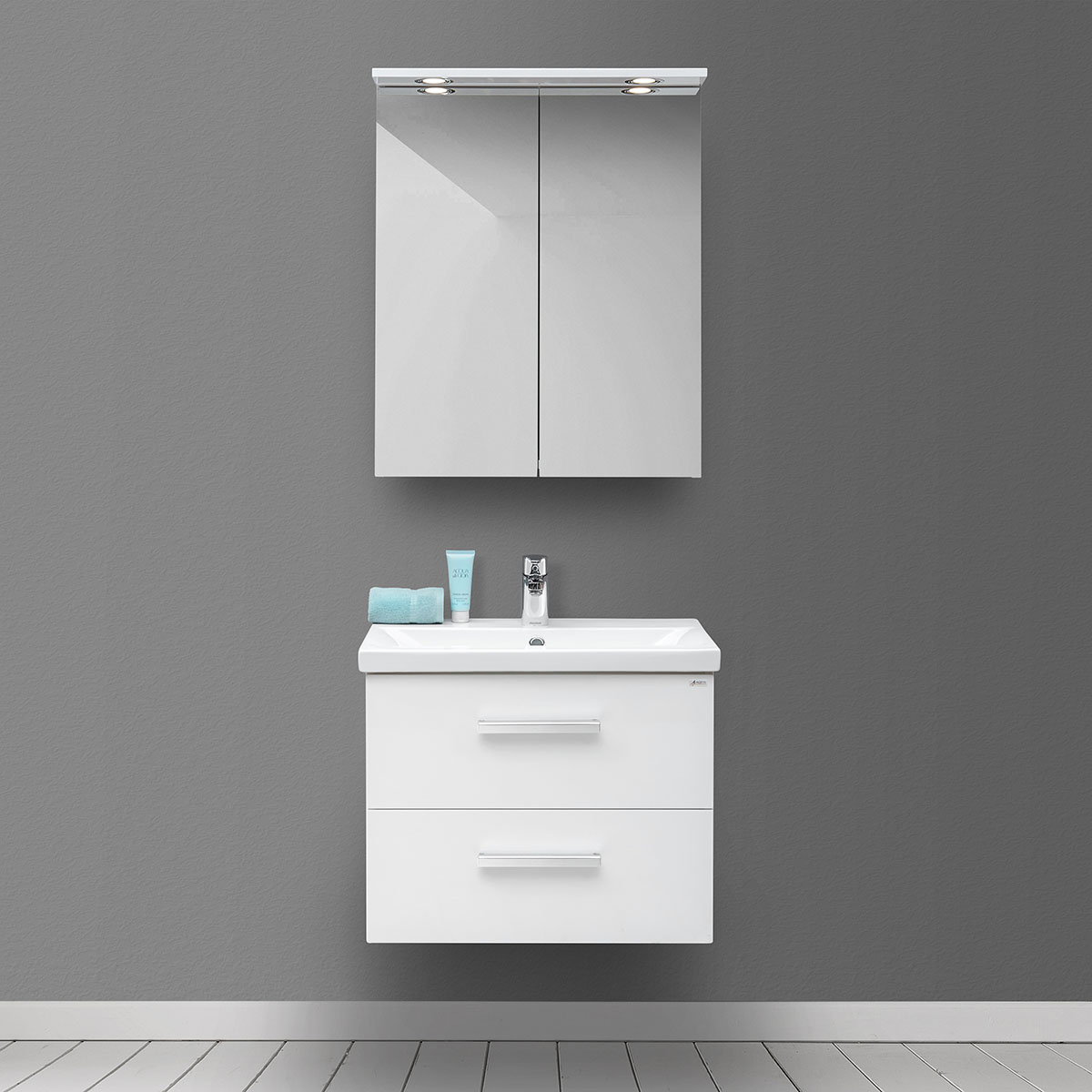 Tvättställsskåp 4AQUA Minimal Med 2 Lådor
