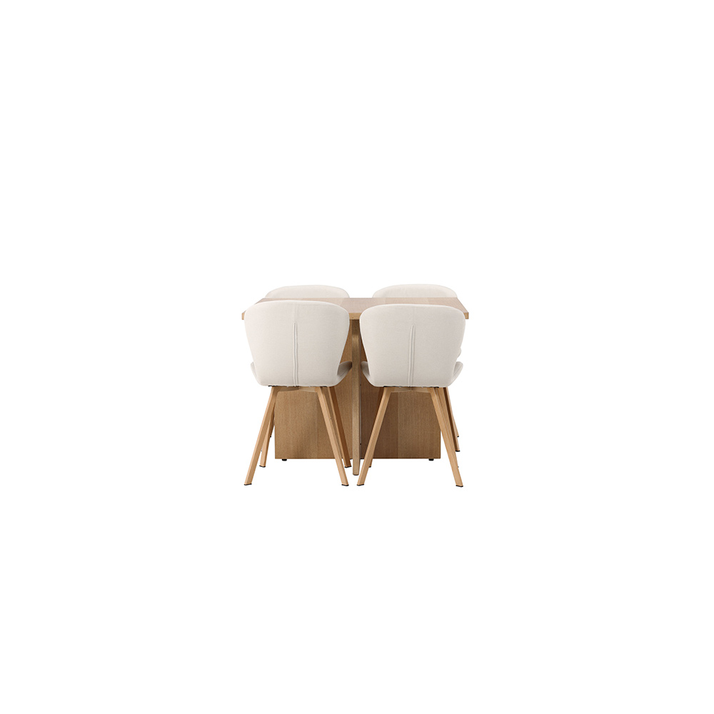 Spisegruppe Venture Home Leo med 4 Lilja Stoler
