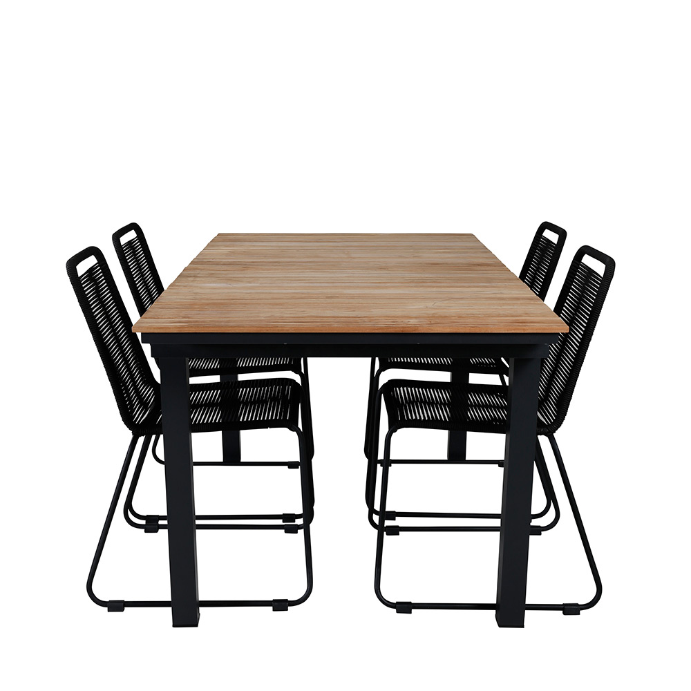 Spisegruppe Venture Home Mendi med 4 Levi Stoler