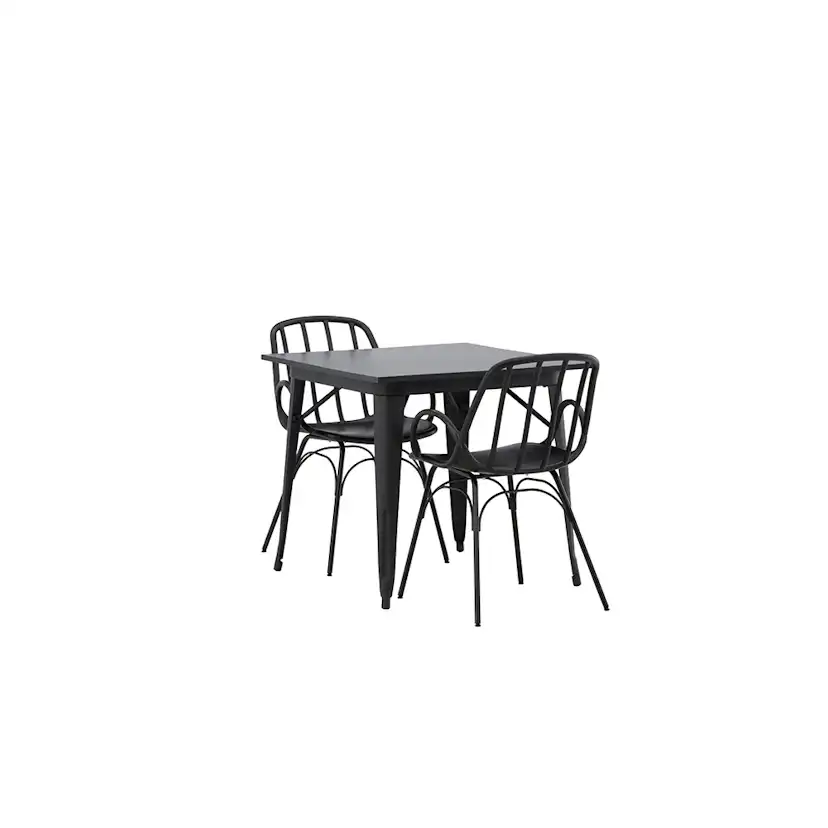 Spisegruppe Venture Home Tempe 80 cm med 2 Dyrön Stoler