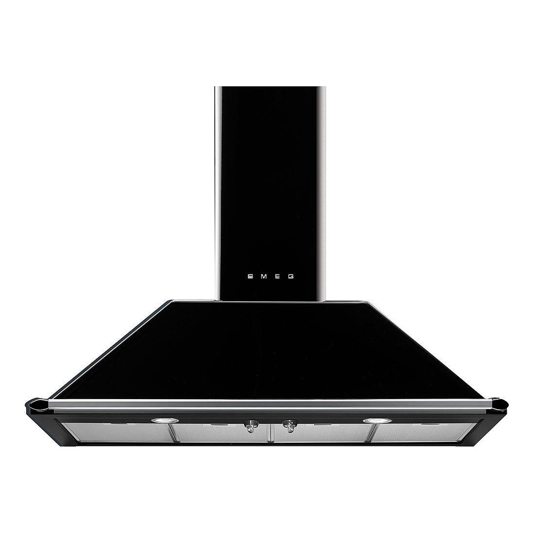Smeg Väggmonterad Köksfläkt Victoria KT110BLE Sort, 110 cm