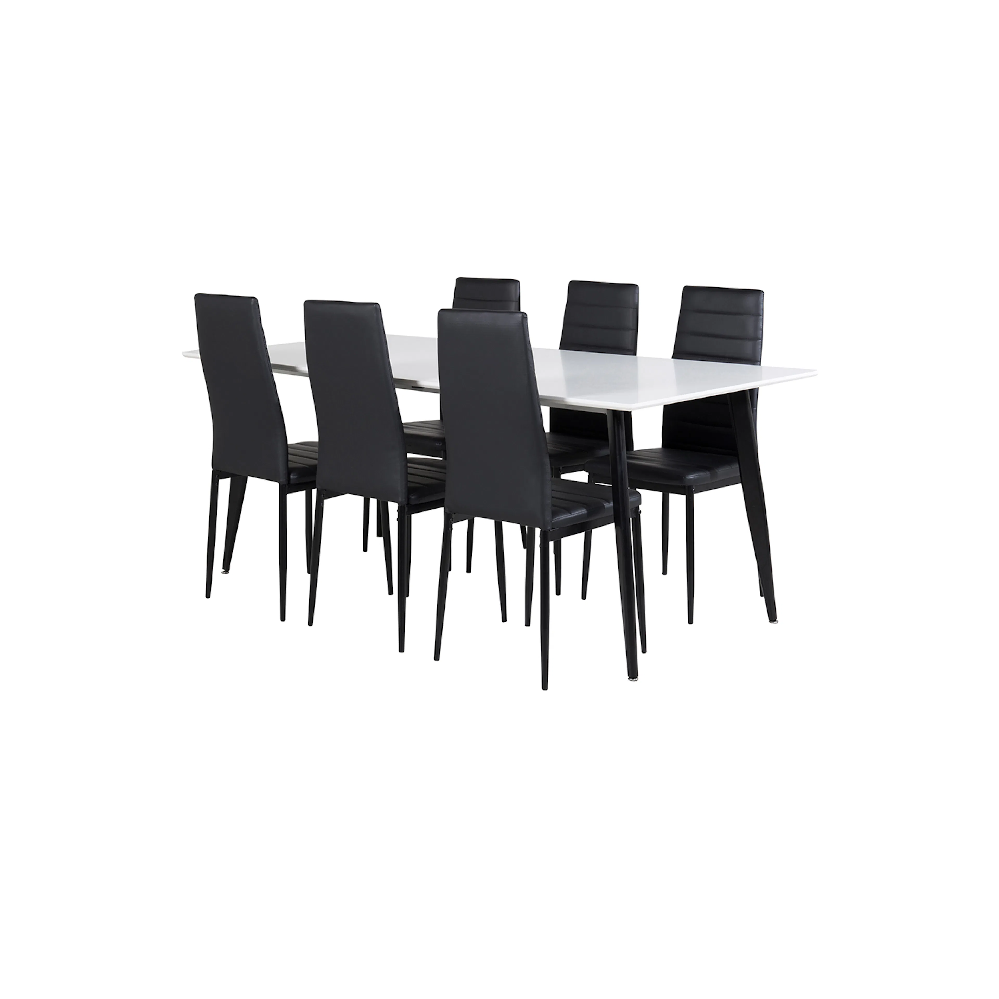 Spisegruppe Venture Home Pobbie med 6 Sly Stoler Kunstlær