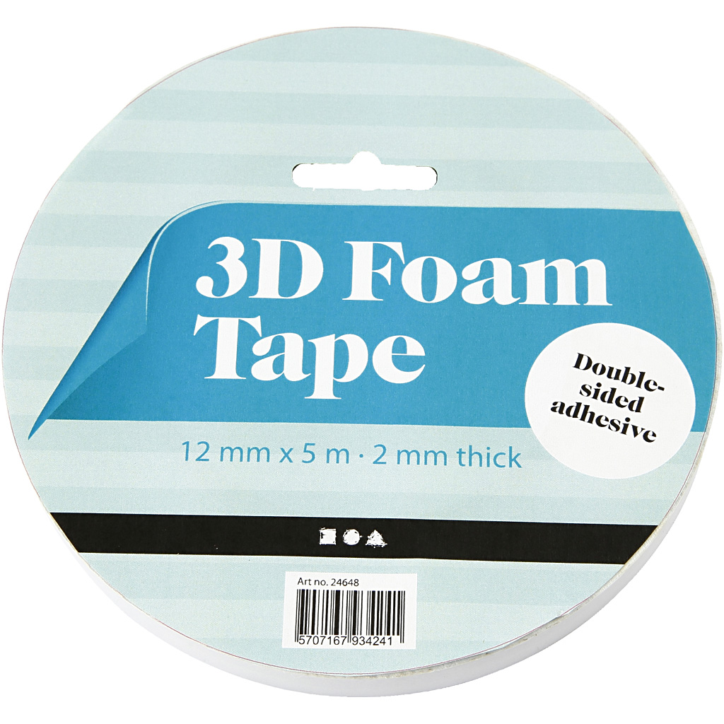 3D-Teip Creativ Company B  12 mm Tykkelse 2 mm 5 m/1 Rl