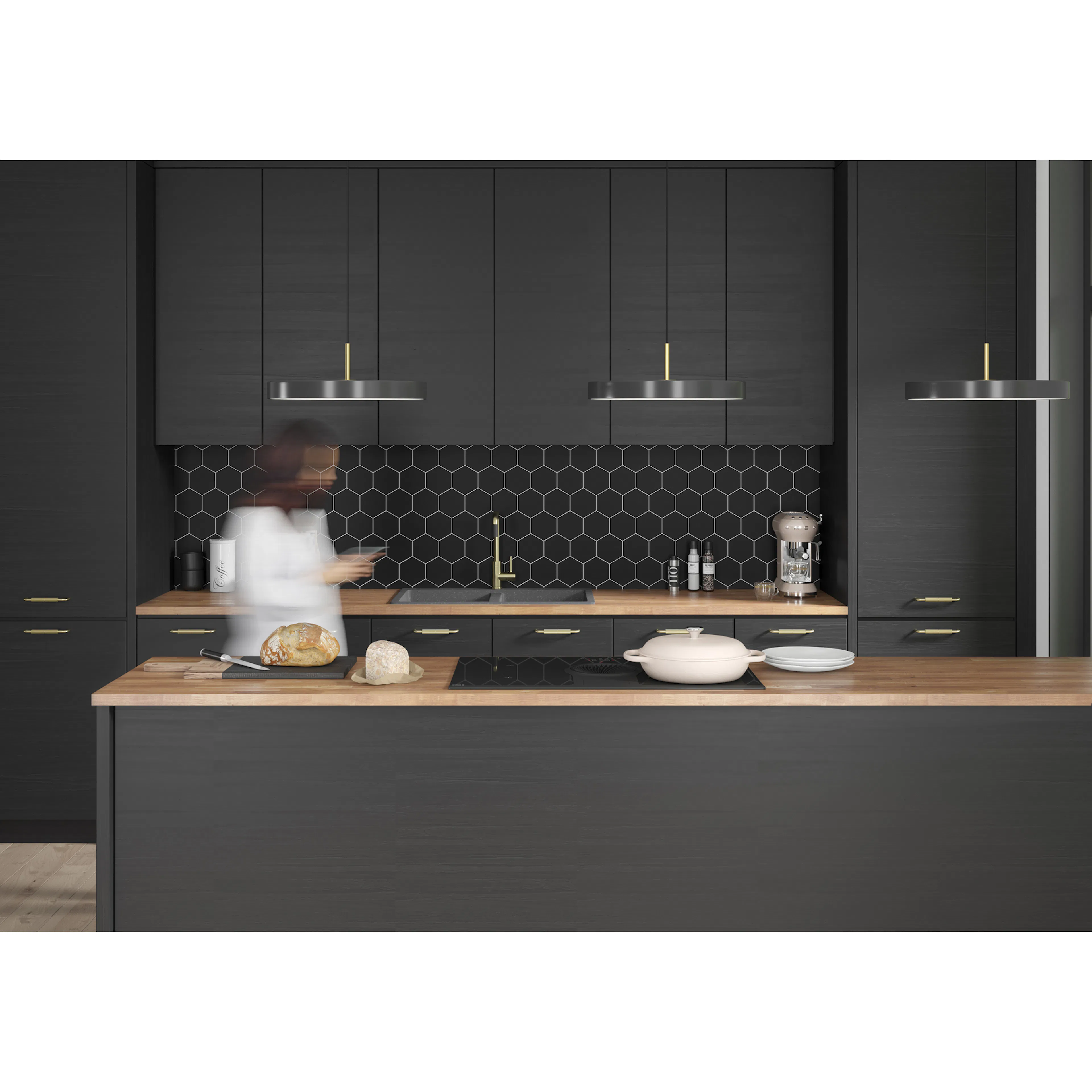 Benkeplate Fibo Heltre Eik Gr-oljet