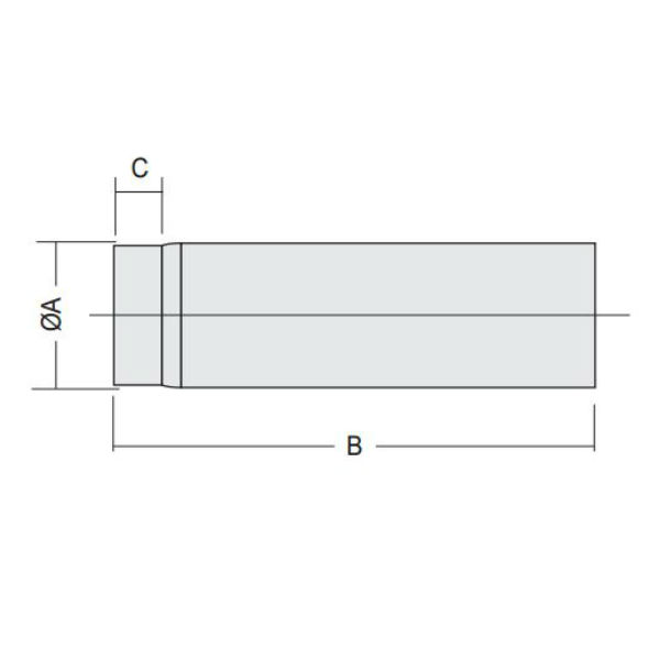 Røykrør Kaminexperten 1000 mm Sort 120