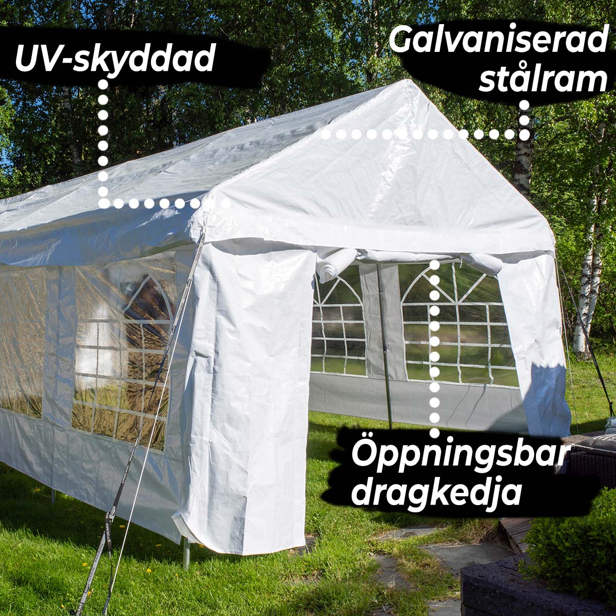 Festtelt Lykke Premium 6x12m