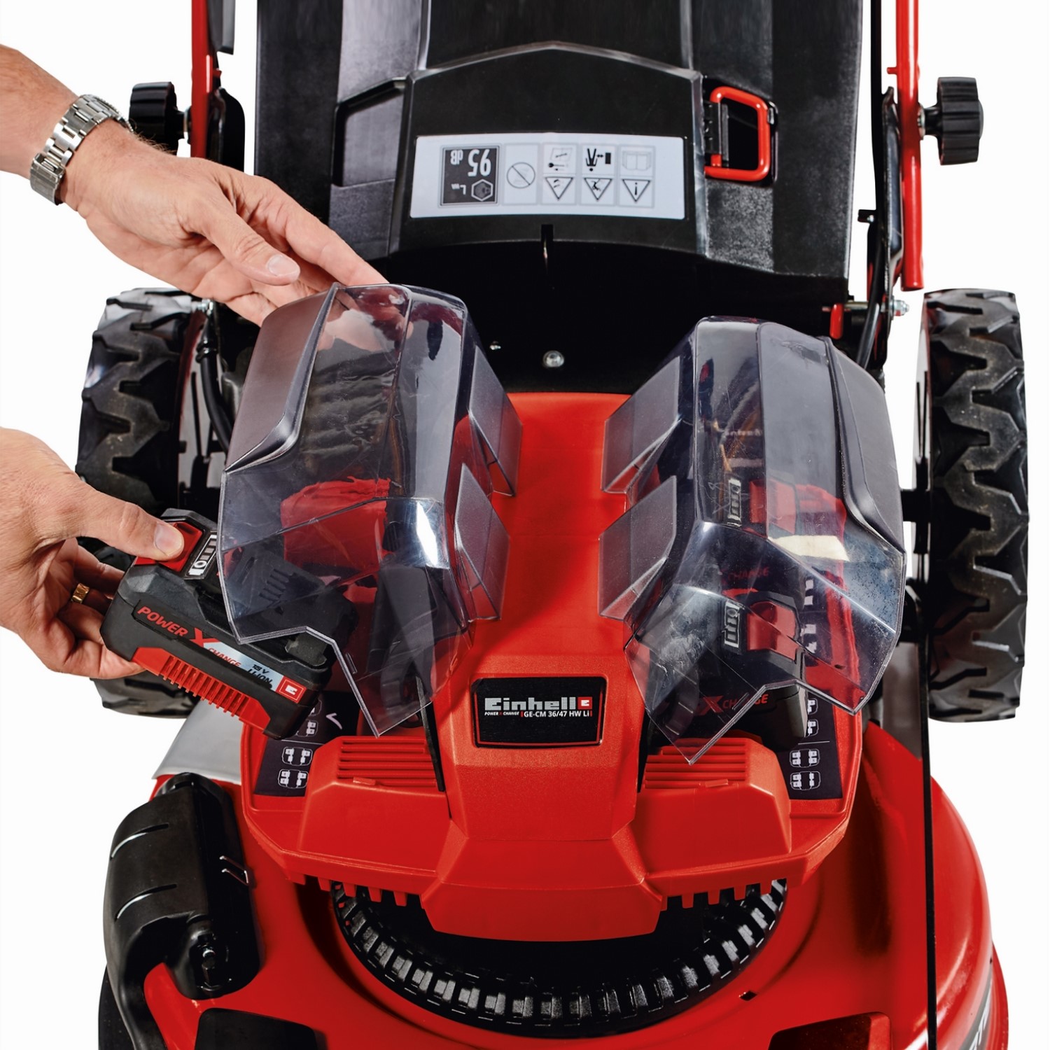 Gressklipper Einhell Batteridrivet GE-CM 36/47 S HW Li 4×4,0 Ah med Batteri
