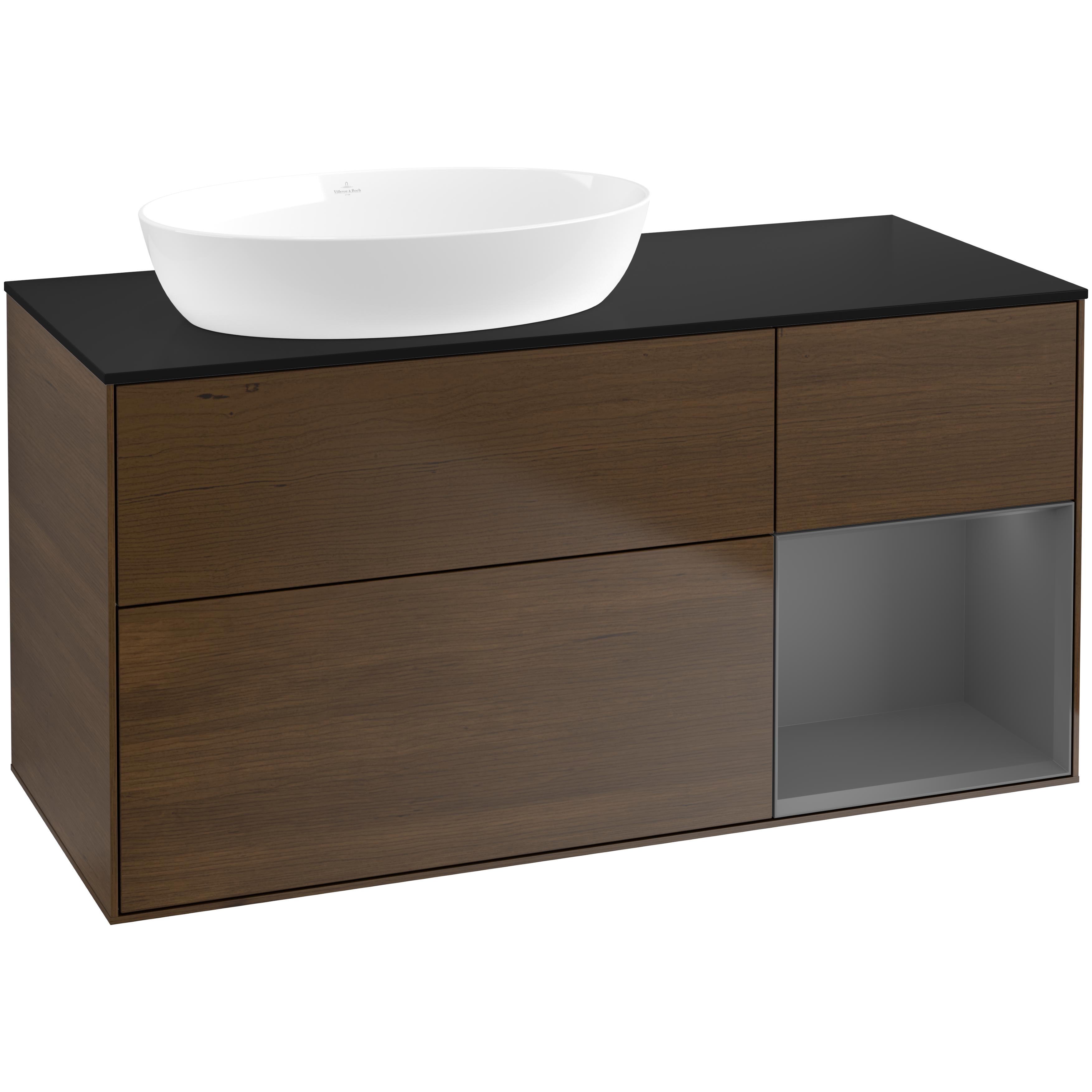 Tvättställsskåp Villeroy & Boch Finion med 3 Lådor Hylla och Bänkskiva för Ocentrerat Tvättställ från Artis & Collaro