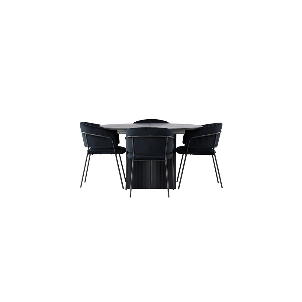 Spisegruppe Venture Home Matilda med 4 Selma Stoler