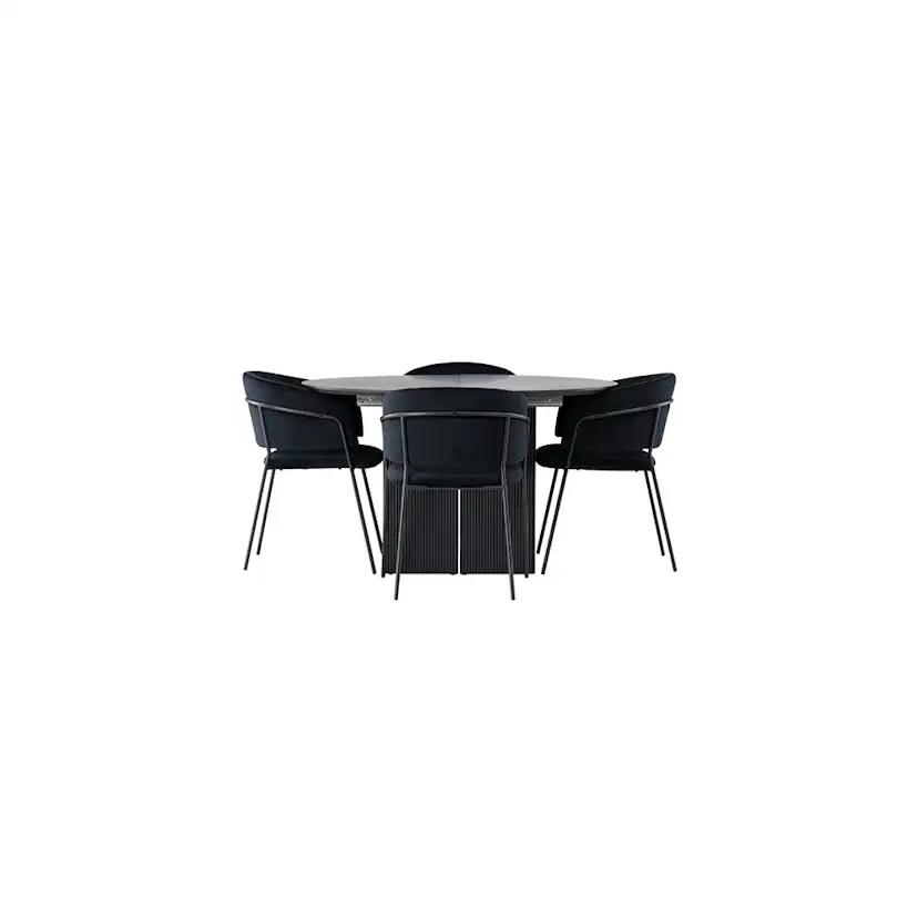 Spisegruppe Venture Home Matilda med 4 Selma Stoler