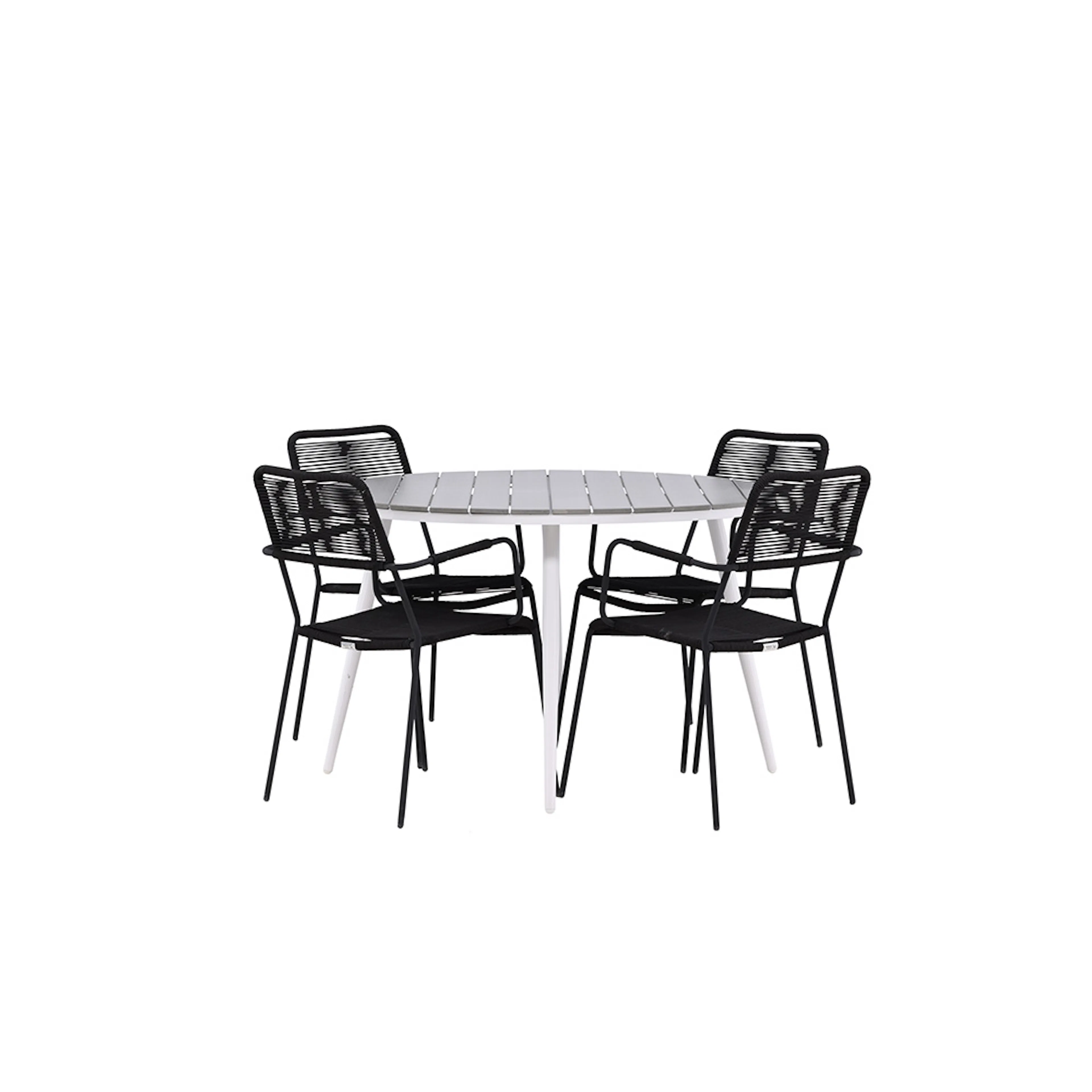 Spisegruppe Venture Home Break med 4 Lindos Stoler med Armstøtte